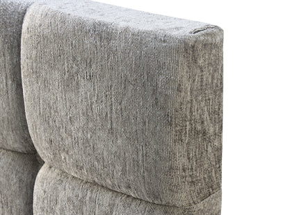 Chenille - Cubed Buttoned Single Headboard (3ft)