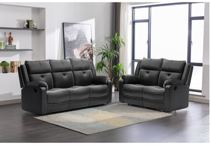 Cobh - 3 & 2 Seater Reclining Black Suite