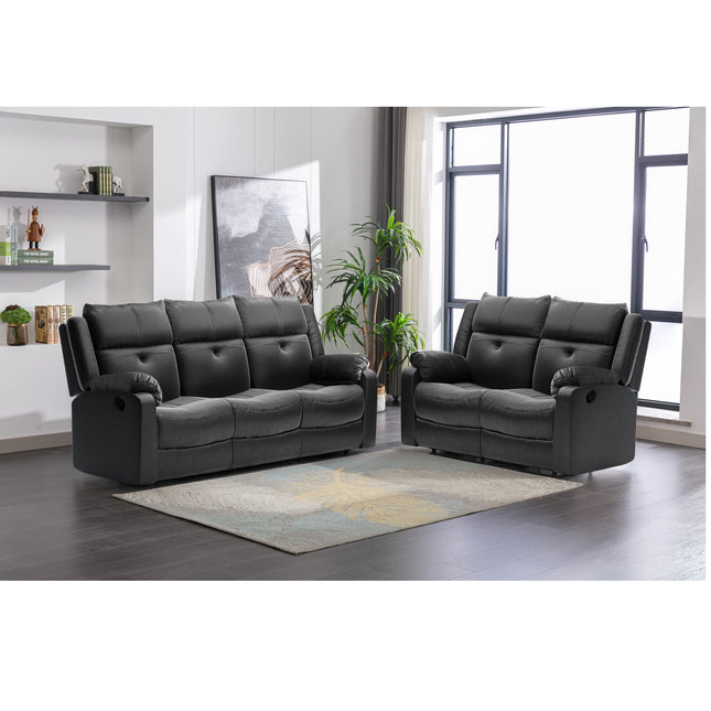 Cobh - 3 & 2 Seater Reclining Black Suite