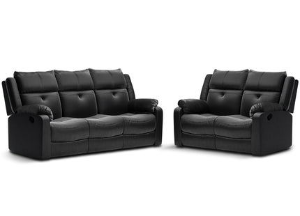 Cobh - 3 & 2 Seater Reclining Black Suite