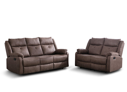 Cobh - 3 & 2 Seater Reclining Chestnut Suite