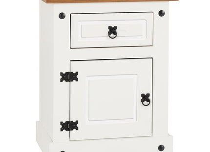 White Corona 1 drawer locker