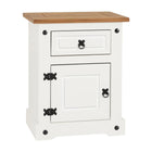 White Corona 1 drawer locker