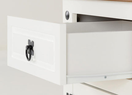 White Corona 1 drawer locker