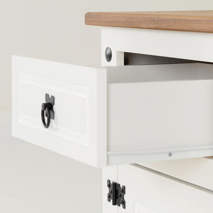 White Corona 1 drawer locker