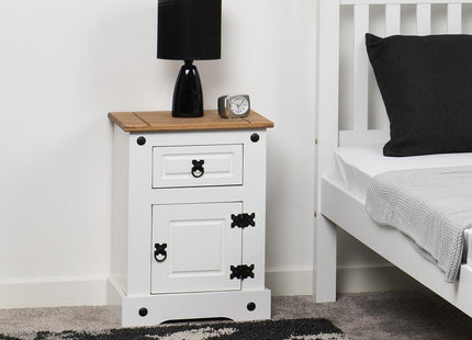 White Corona 1 drawer locker