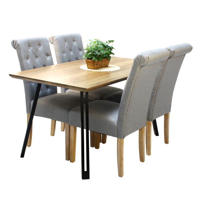 Corrib Dining Table & Grey Venice Dining Chairs