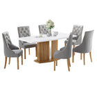 Detroit High Gloss White Top Sonoma Table & Paris Dining Chairs
