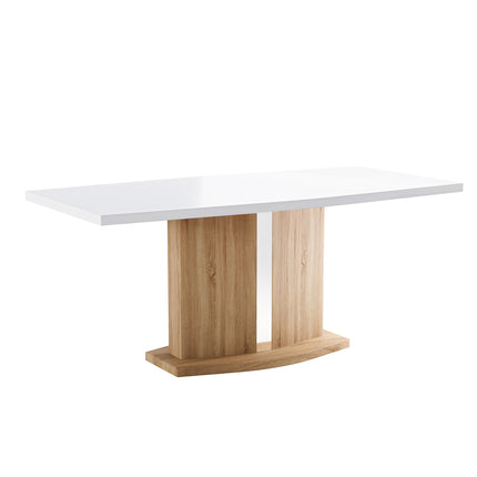 Detroit - White Modern High Gloss Top Sonoma Table