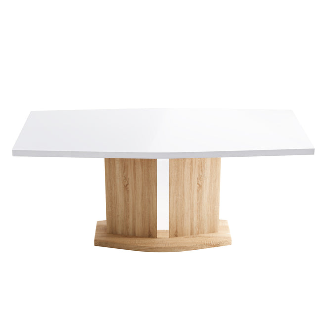 Detroit - White Modern High Gloss Top Sonoma Table