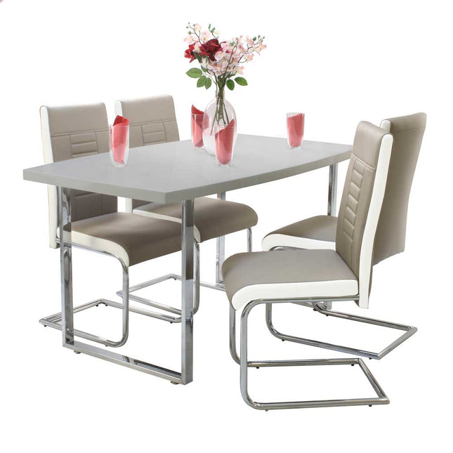 Dunloe Grey Table & Finbar Chairs