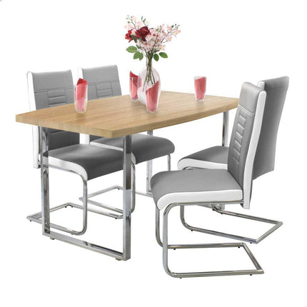 Dunloe Sonoma Oak Table & 4 Finbar Chairs