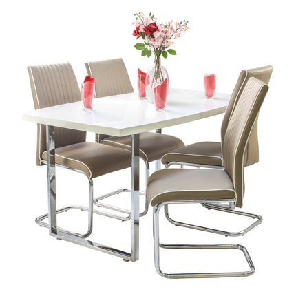 Dunloe White Table & Elba Chairs