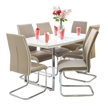 Dunloe White Table & Elba Chairs