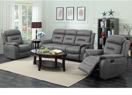 Georgia 3+1+1 Grey Reclining Suite