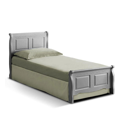Bentley - Grey Single Frame Bed & Mattress (3ft)