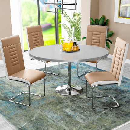 Pod Grey Dining Table & 4 Finbar Chairs