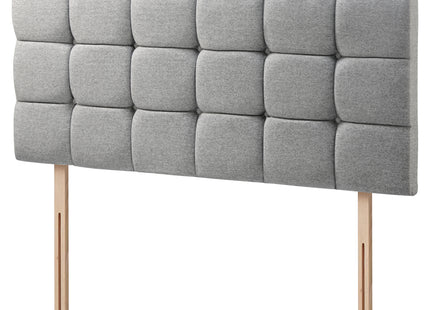 Tweed - Cubed Buttoned Small Double Headboard (4ft)