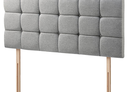Tweed - Cubed Buttoned Double Headboard (4ft6)