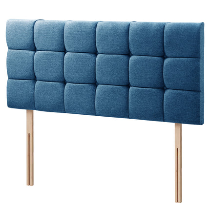 Tweed - Cubed Buttoned Small Double Headboard (4ft)