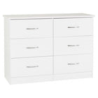 Nevada 6 Drawer Chest White