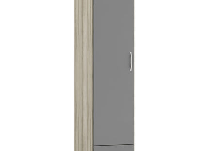 Nevada 1 Door Wardrobe Grey