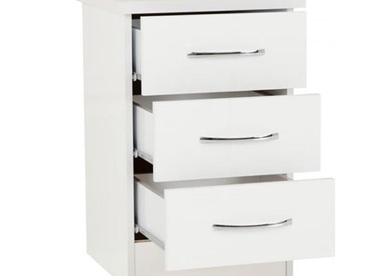 Nevada 3 Drawer Locker White