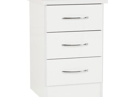 Nevada 3 Drawer Locker White