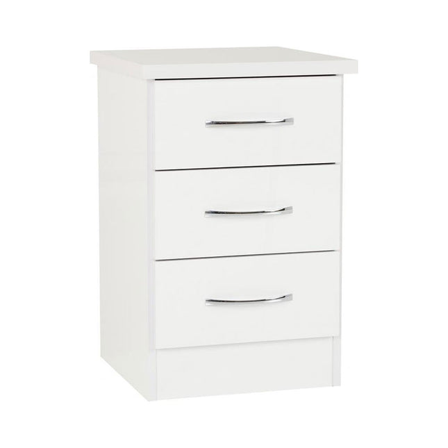 Nevada 3 Drawer Locker White
