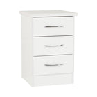 Nevada 3 Drawer Locker White