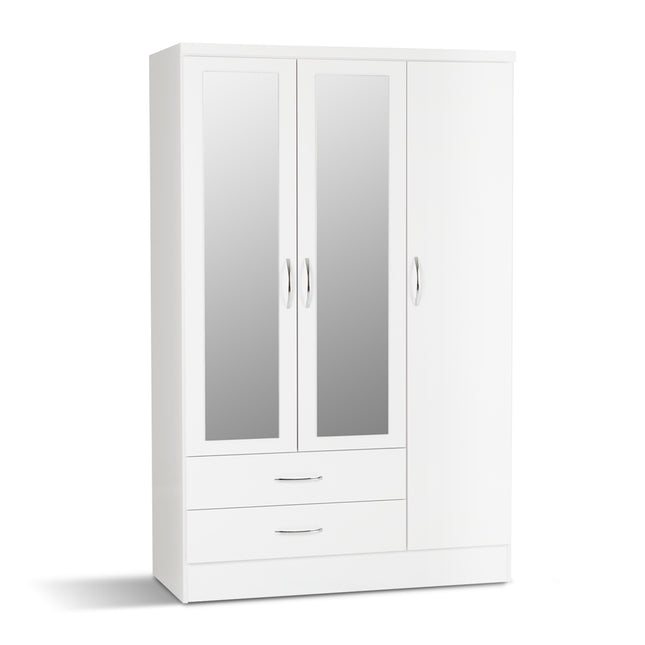 Nevada 3 Door Wardrobe White