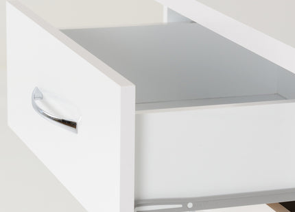 Nevada 5 Drawer Narrow Chest White