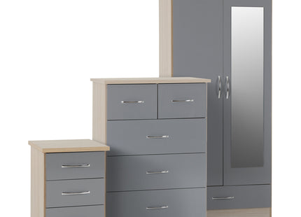 Nevada Package Grey: Wardrobe Chest Locker