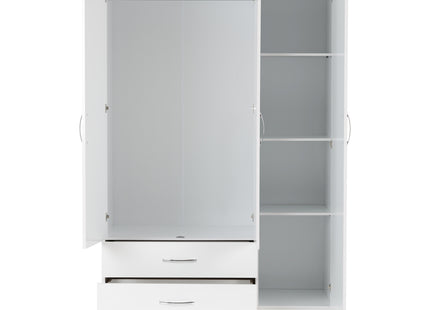 Nevada 3 Door Wardrobe White