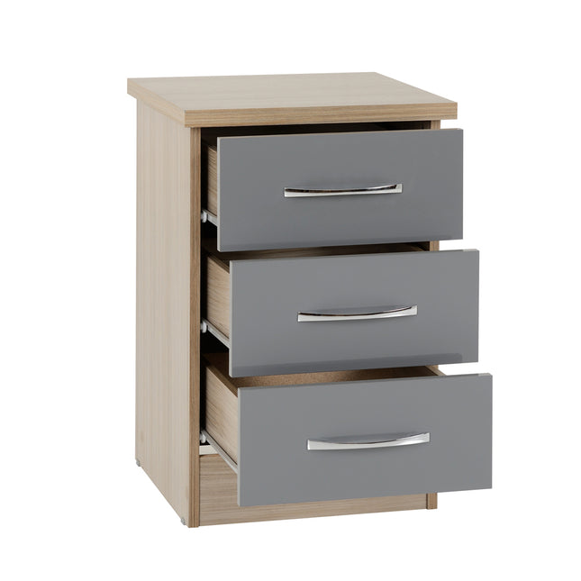 Nevada 3 Drawer Locker Grey