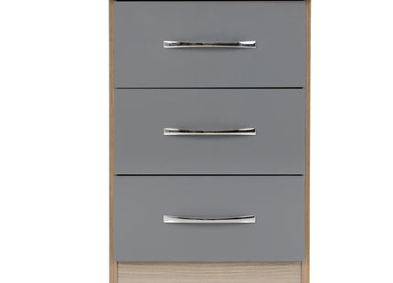 Nevada 3 Drawer Locker Grey