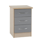Nevada 3 Drawer Locker Grey