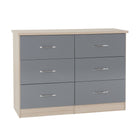 Nevada 6 Drawer Chest Grey