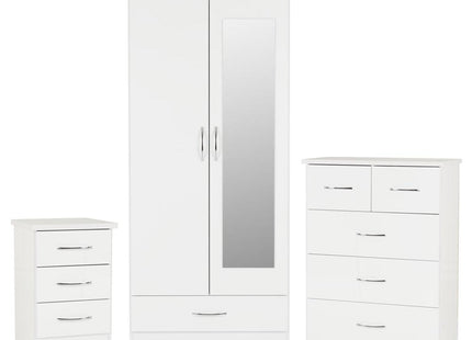 Nevada Package White: Wardrobe Chest Locker