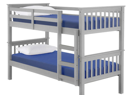 Oxford - Smokey Grey Single Bunk Bed & Mattresses
