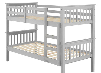 Oxford - Smokey Grey Single Bunk Bed Frame