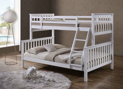 Oxford - White Triple Bunk Bed Frame