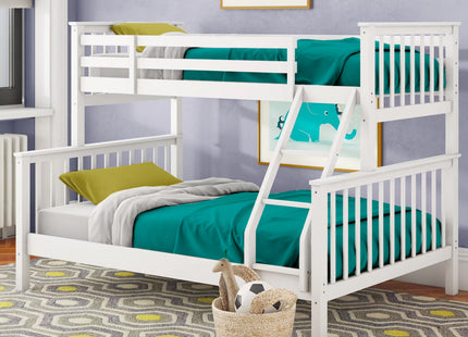 Oxford - White Triple Bunk Bed & Mattresses