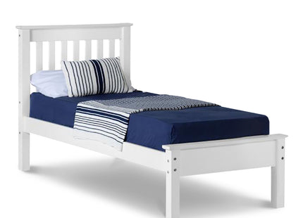 Oxford - White Single Frame Bed & Mattress (3ft)
