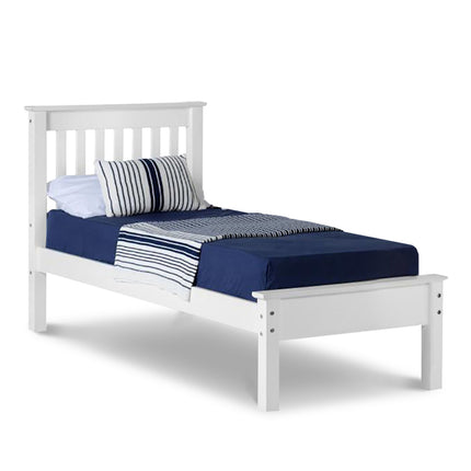 Oxford - White Single Frame Bed & Mattress (3ft)