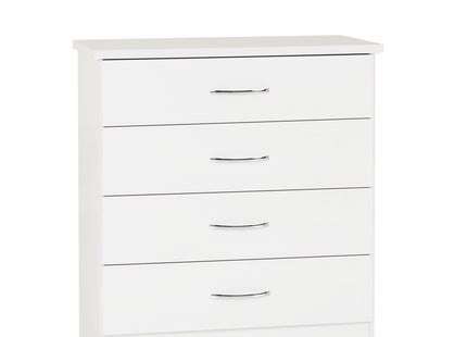 Pacific Wide 4 Drawer Chest White