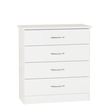 Pacific Wide 4 Drawer Chest White