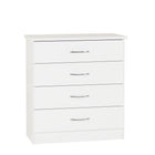 Pacific Wide 4 Drawer Chest White