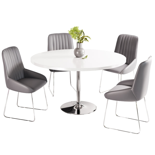 Pod Table & 4 Grey Fiji Chairs