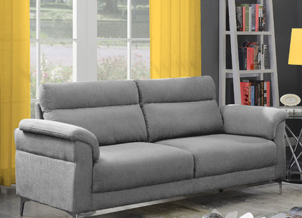Roxanne - Light Grey Fabric 3 Seater Sofa